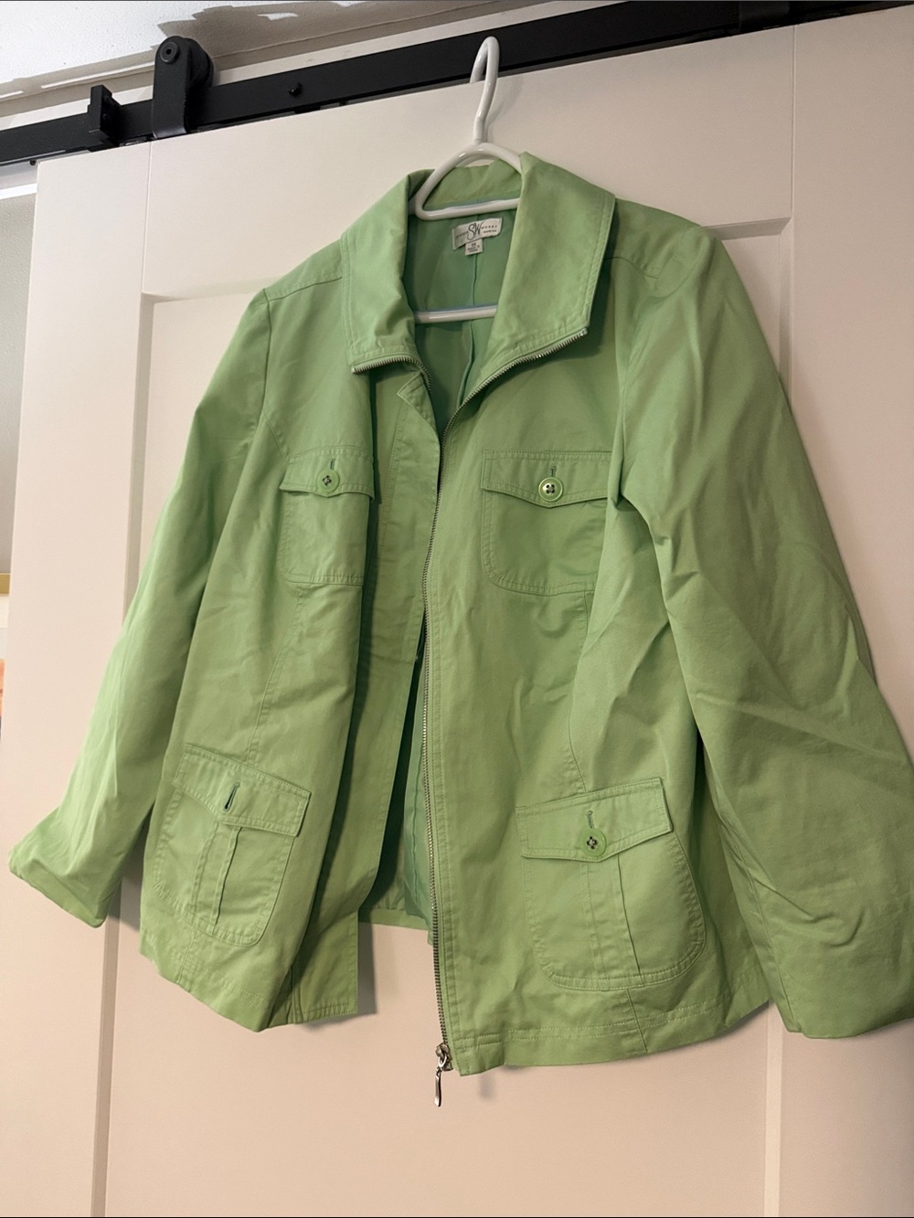 Light Green Utility Jacket - Casual Women’s Field Jacket